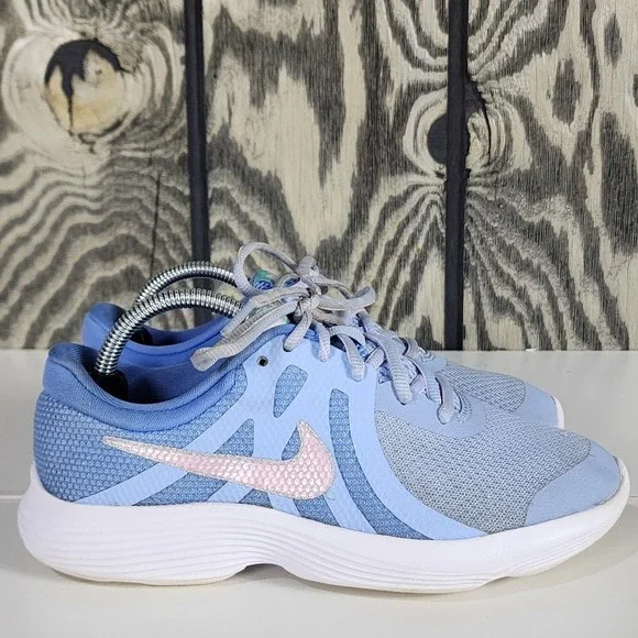 Nike Revolution 4 Light Blue Girls Size US 7Y Running Sneakers Shoes BV7441-400 - Picture 6 of 12